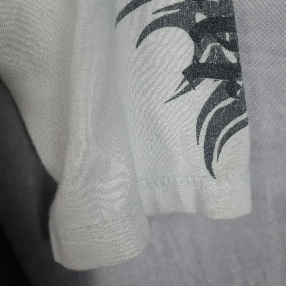 Vntg Y2K Russell Athletic Shirt Boys 14 Black Basketball Sleeve Hit Streetwear - Picture 4 of 16
